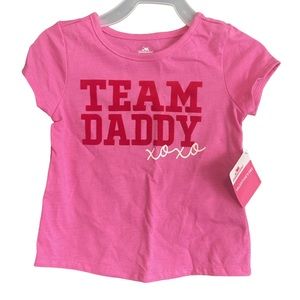 Toddler “Team Daddy” Valentine's Day Shirt Size 18 Months New with Tag